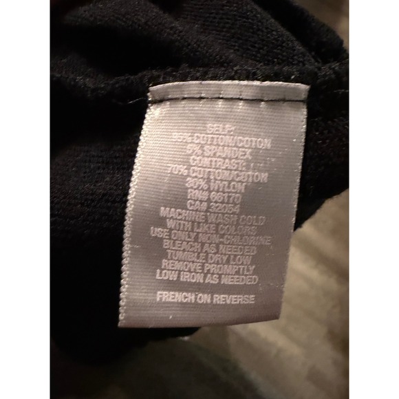 Sparkle & Fade Womens Black Ribbed Knit Scoop Neck 3/4 Sleeve Mini Shift Dress M - Picture 4 of 4